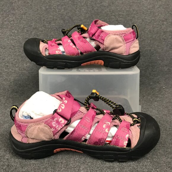 KEEN Newport H2 Kids 3 Pink Floral Waterproof Closed Toe Walking Hiking Sandals - Picture 2 of 8